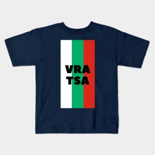 Vratsa City in Bulgarian Flag Vertical Kids T-Shirt